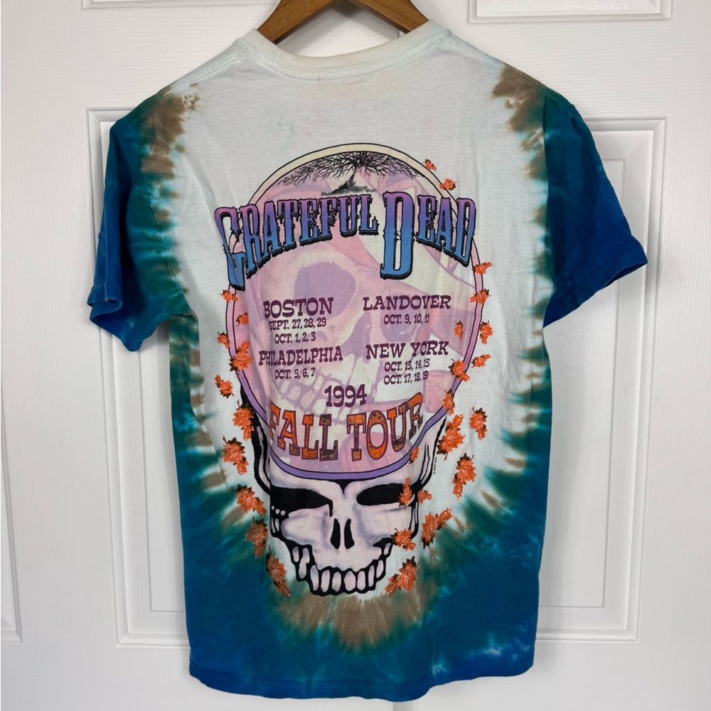 Vtg Grateful Dead T-Shirt Men’s M Liquid Blue Skeleton Genie Snake Tie‎ Dye 2000 - Picture 3 of 9